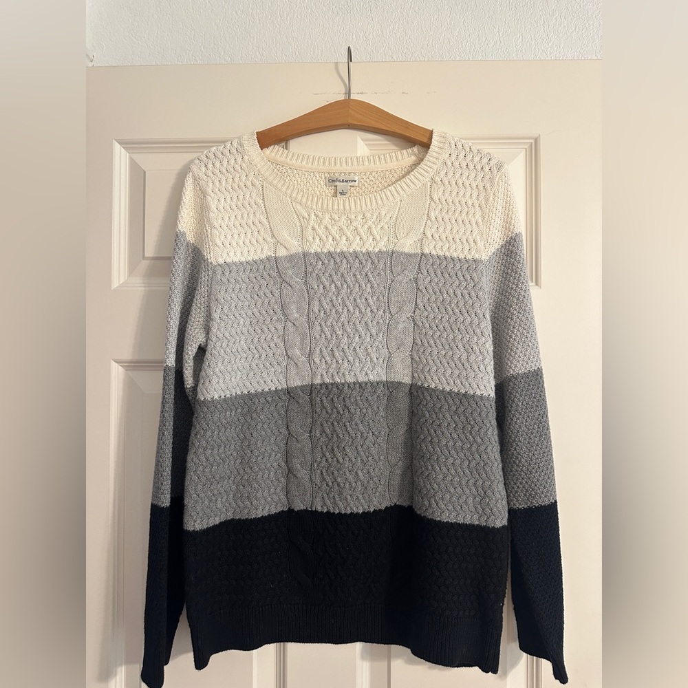 Croft & Barrow 100% Cotton Cable Knit Sweater Size Large